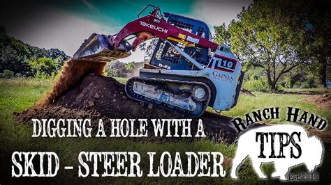 digging a hole with a skid steer|digging holes with skid steer.